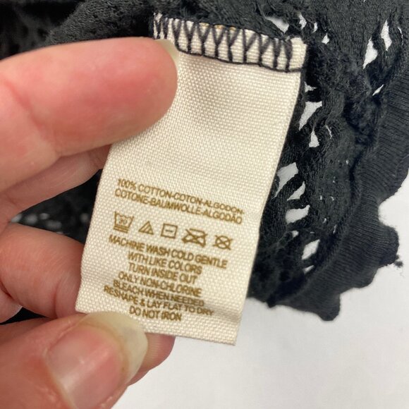 FP Beach Crochet Long Sleeve Crop Top Women's Size Small - Picture 10 of 11